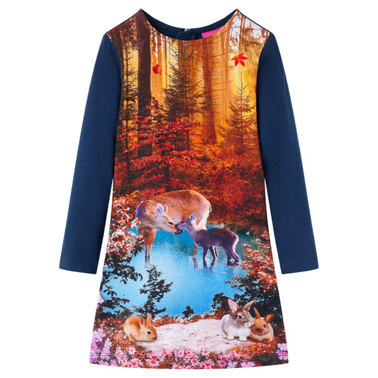 Girls dresses forest and deer