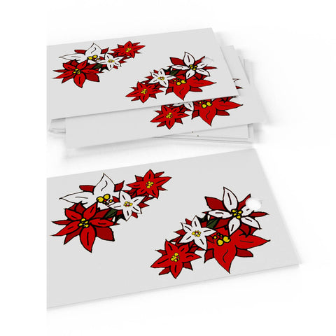 Christmas Poinsettia Wrapping Paper • 100% Recycled - 100gsm