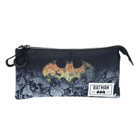 DC Comics Batman Skulls-Triple HS Pencil Case, Black