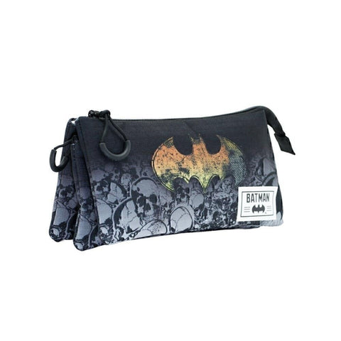 DC Comics Batman Skulls-Triple HS Pencil Case, Black