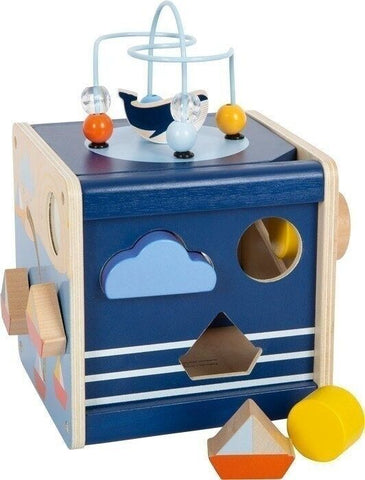 Small Foot Great Ocean Motor Skills Cube – All-in-One Wooden Activity Toy