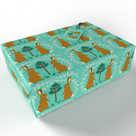 Christmas Rabbits Wrapping Paper • 100% Recycled • Vegan Ink - 100gsm