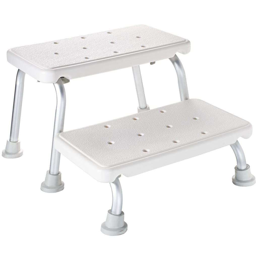 Ridder Two-Tier Step Stool White 150 Kg A0102001 - Thomas 'Cocky' Hunter