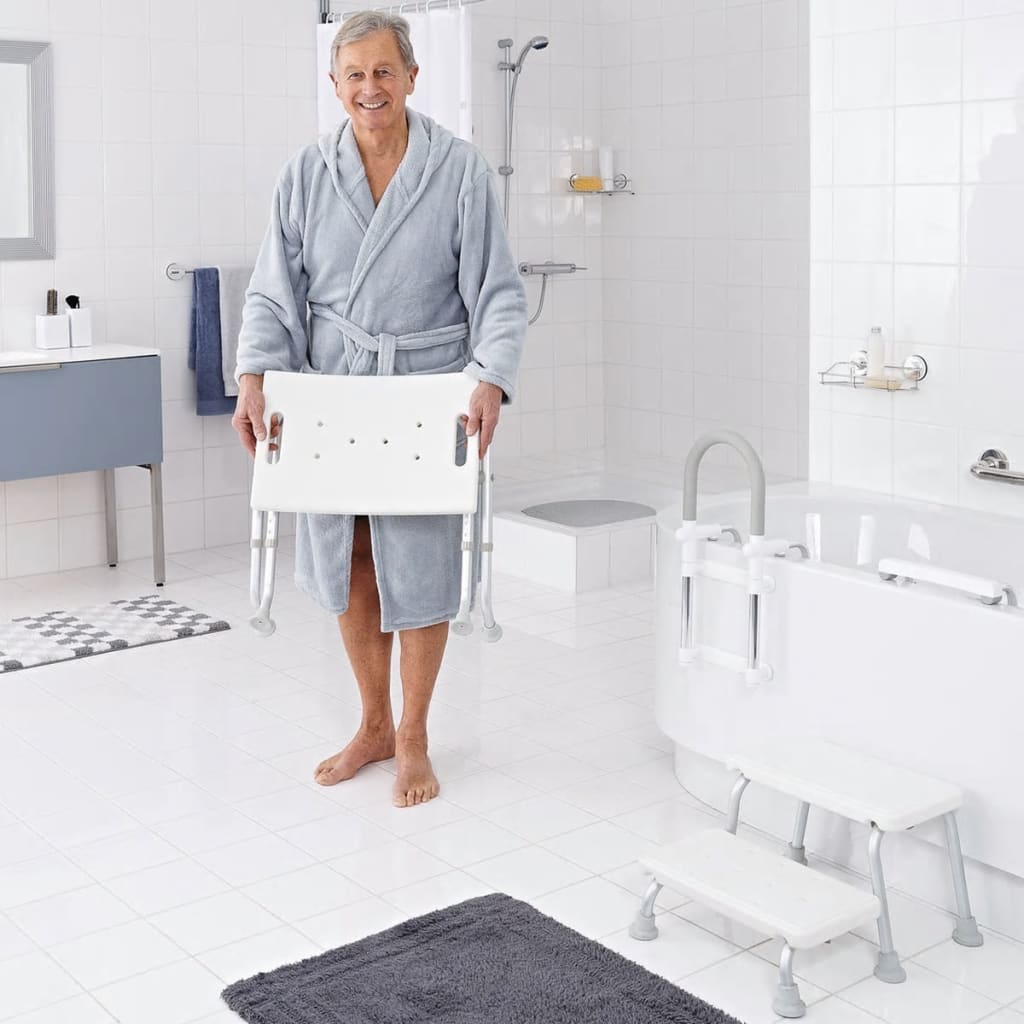 Ridder Folding Bathroom Stool 110 Kg White A0050301 - Thomas 'Cocky' Hunter