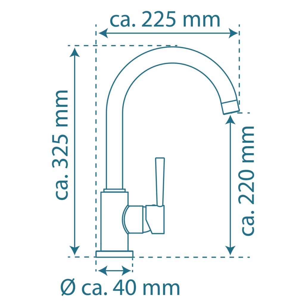 Schütte Kitchen Mixer Tap With Round Spout Cornwall Matte - Thomas 'Cocky' Hunter