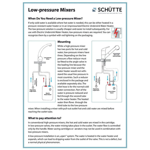 Schütte Sink Mixer Falcon Low Pressure Chrome - Thomas 'Cocky' Hunter