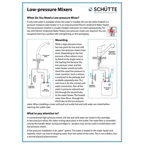 Schütte Sink Mixer Unicorn Low Pressure Chrome - Thomas 'Cocky' Hunter