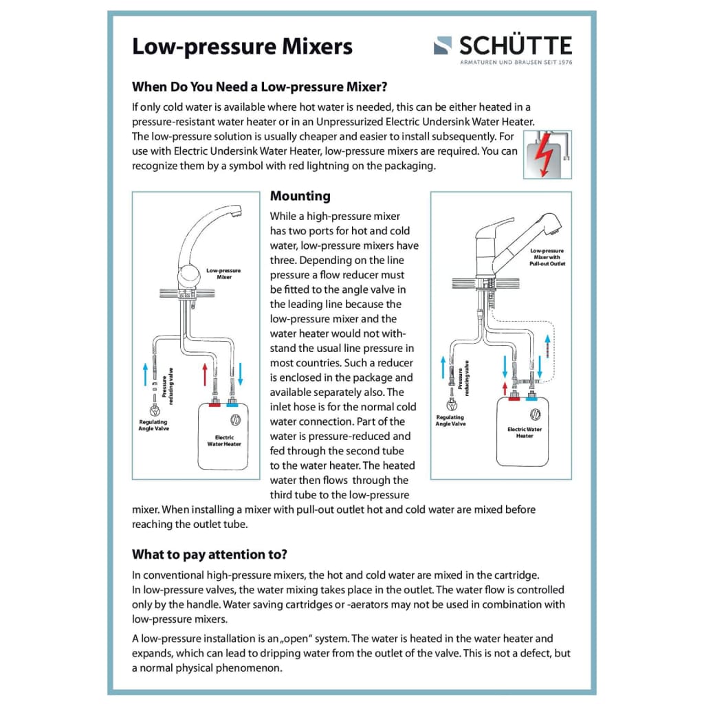 Schütte Sink Mixer Tassoni Low Pressure Chrome - Thomas 'Cocky' Hunter