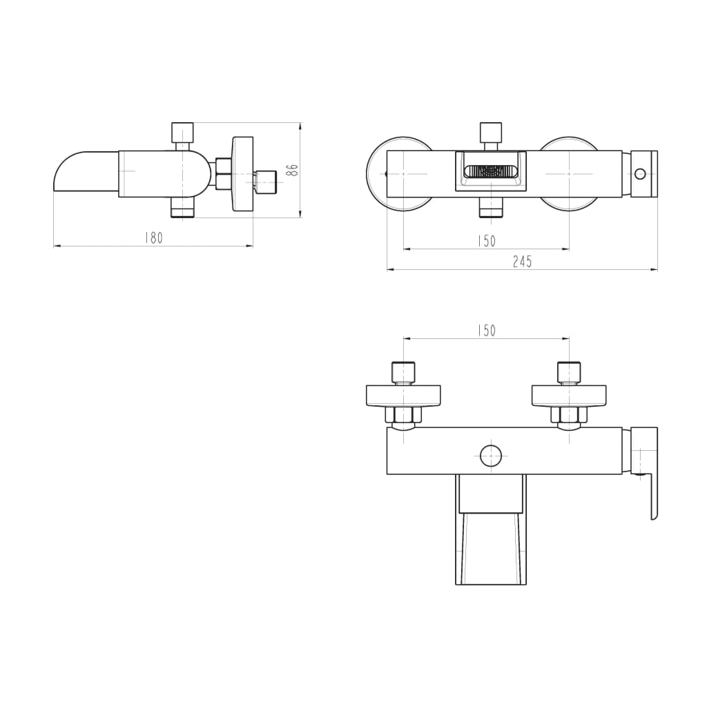 Schütte Bath Mixer With Waterfall Spout Idrovia Chrome - Thomas 'Cocky' Hunter