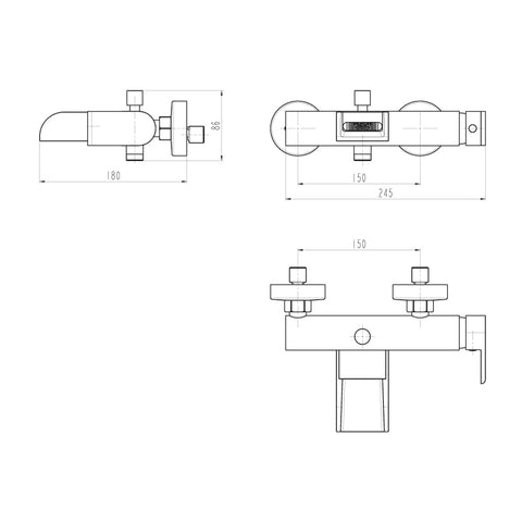 Schütte Bath Mixer With Waterfall Spout Idrovia Chrome - Thomas 'Cocky' Hunter