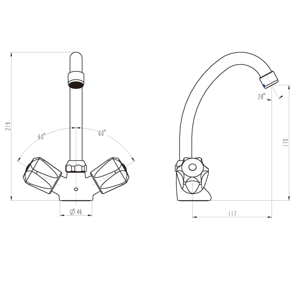 Schütte 2-Handle Basin Mixer Savino Chrome - Thomas 'Cocky' Hunter