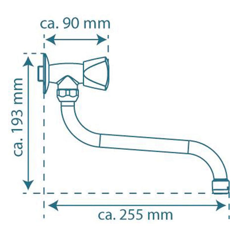 Schütte Wall-Mounted Swivel Tap Carneo Chrome - Thomas 'Cocky' Hunter