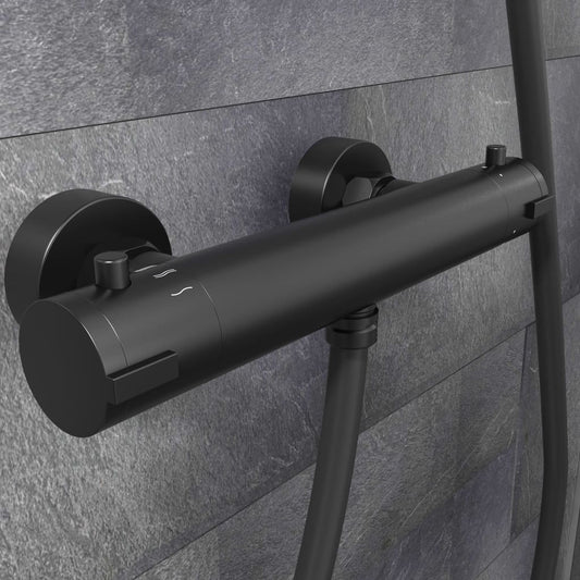 Schütte Thermostatic Shower Mixer Tap London 5.5 Cm Matt Black - Thomas 'Cocky' Hunter