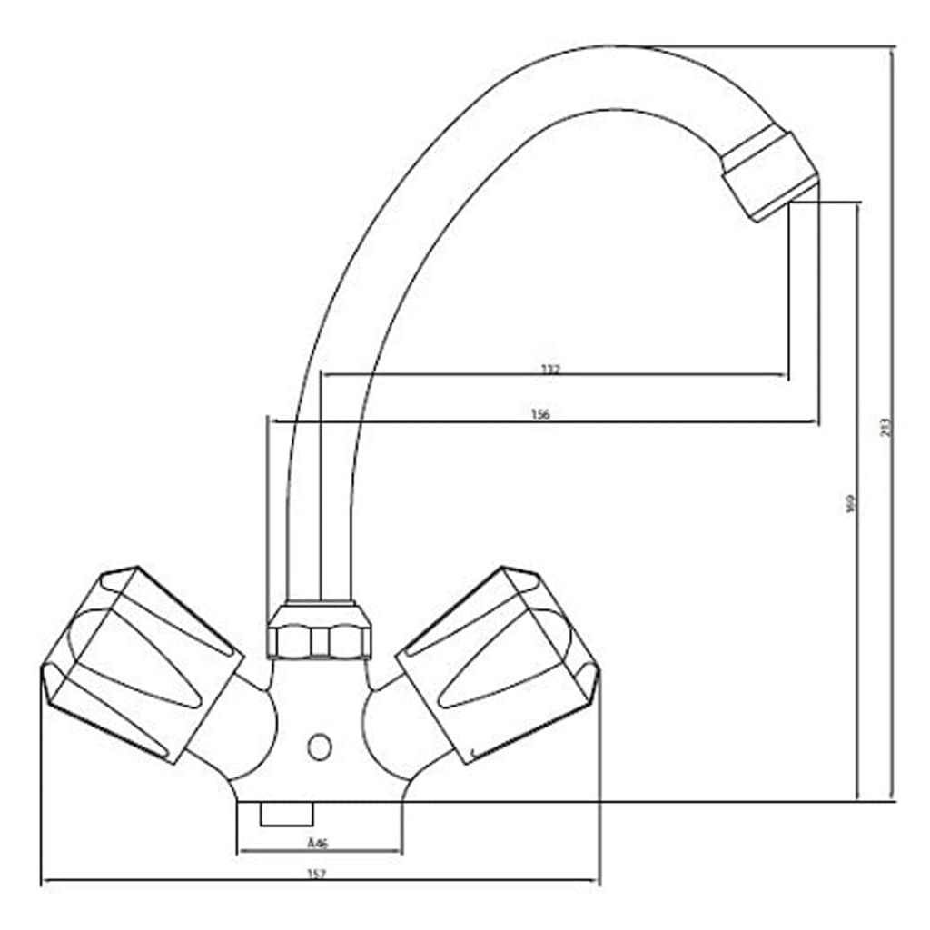 Schütte 2-Handle Basin Mixer Brillant Chrome - Thomas 'Cocky' Hunter