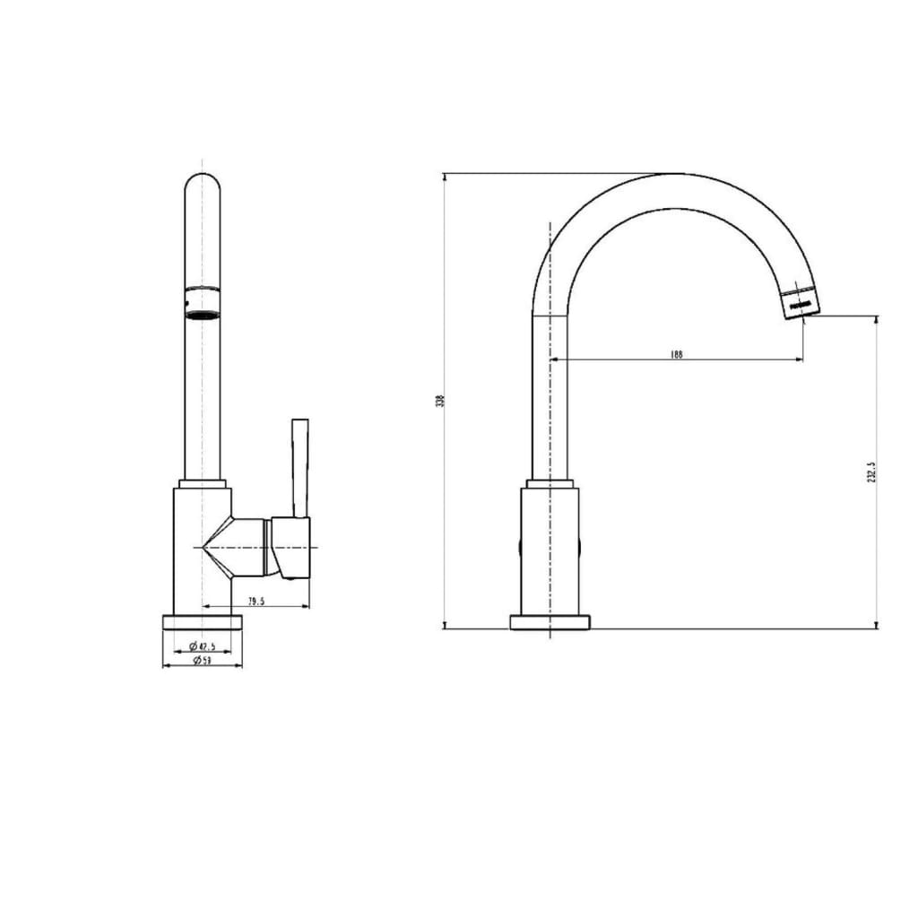 Schütte Sink Mixer Cornwall Matt Graphite - Thomas 'Cocky' Hunter