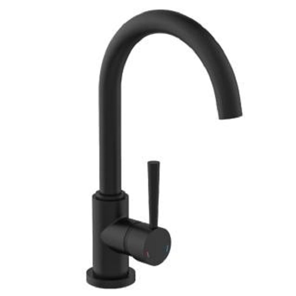 Schütte Sink Mixer With High Round Spout Cornwall Low Pressure Matt - Thomas 'Cocky' Hunter