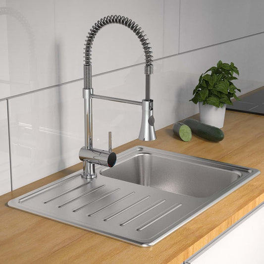 Schütte Sink Mixer With Spiral Spring Cornwall Low Pressure Chrome - Thomas 'Cocky' Hunter