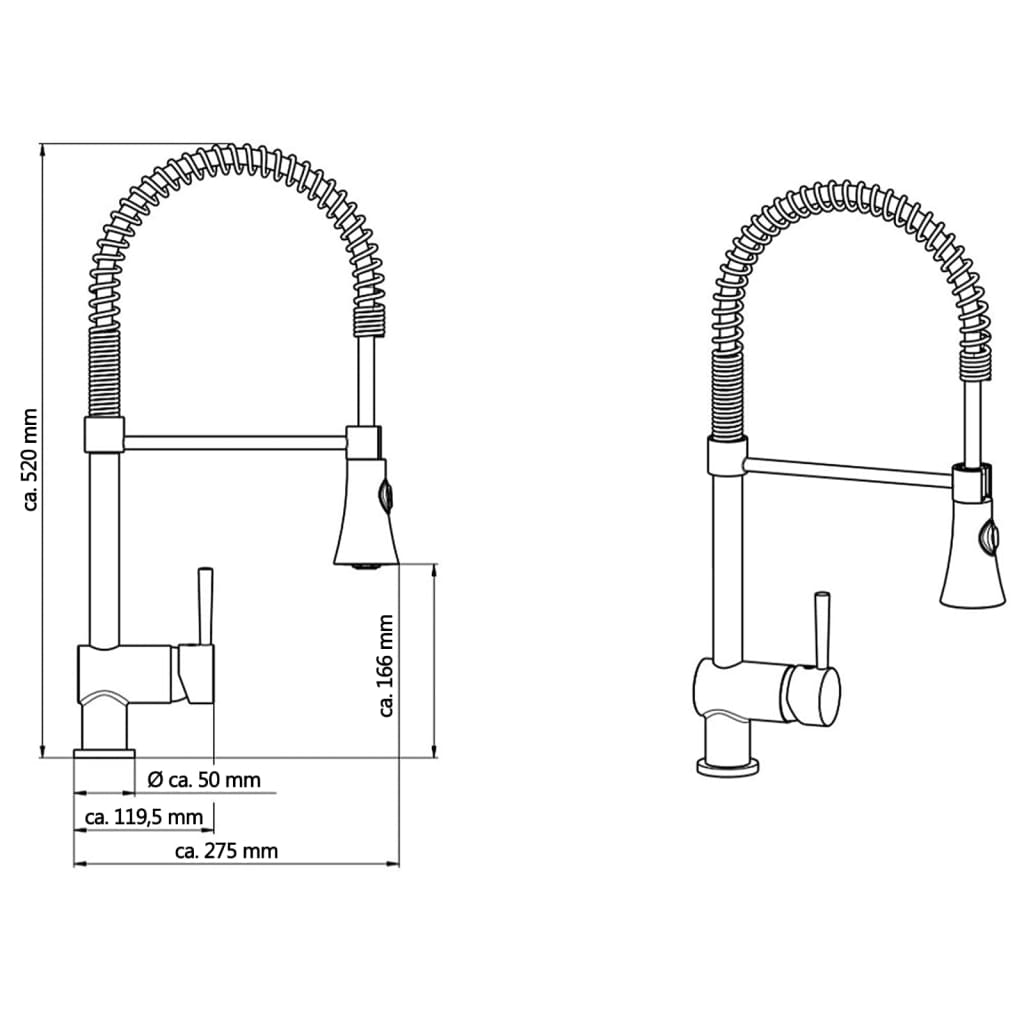 Schütte Sink Mixer With Spiral Spring Cornwall Low Pressure Chrome - Thomas 'Cocky' Hunter