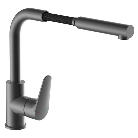 Schütte Kitchen Mixer Tap With Pull-Out Spout Florida Matte Graphite - Thomas 'Cocky' Hunter