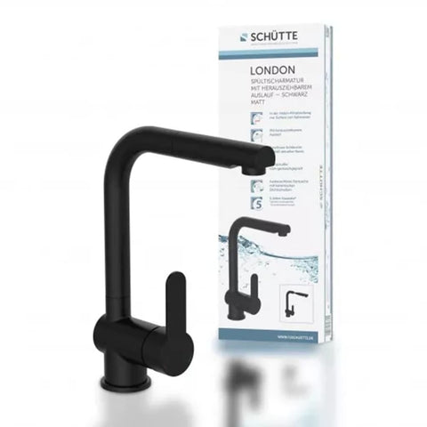 Schütte Kitchen Mixer Tap With Pull-Out Spout London Matte - Thomas 'Cocky' Hunter