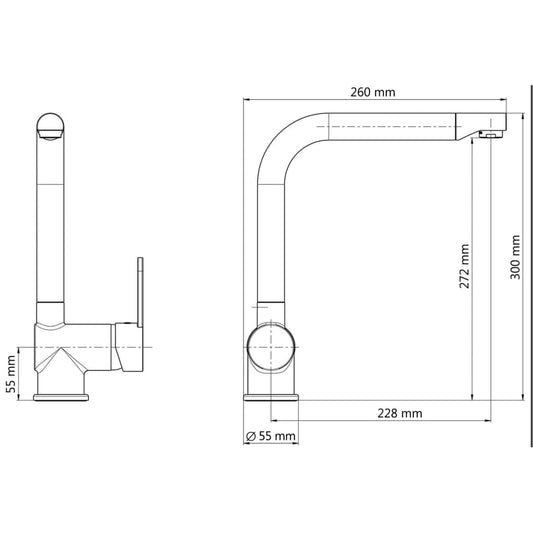 Schütte Sink Mixer &quot;Rio&quot; Stainless Steel And Black Mat - Thomas 'Cocky' Hunter