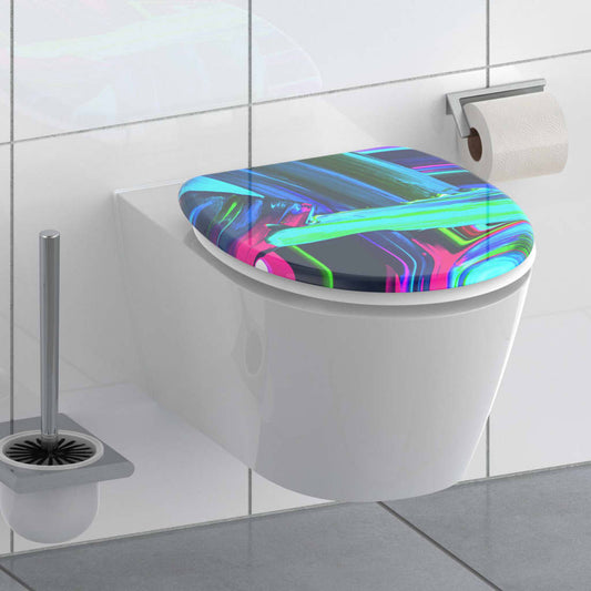 Schütte Toilet Seat With Soft-Close Neon Paint - Thomas 'Cocky' Hunter