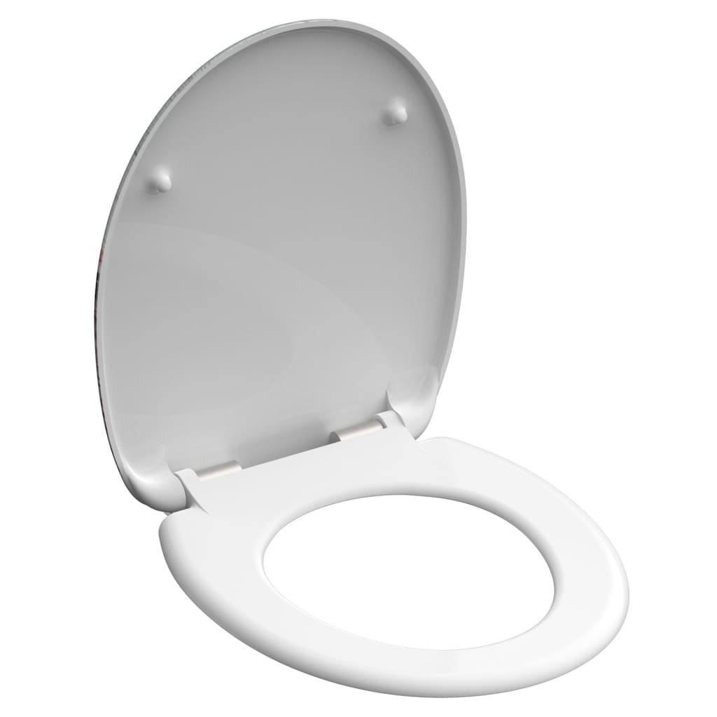 Schütte Toilet Seat With Soft-Close Flowers & Wood - Thomas 'Cocky' Hunter