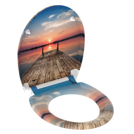 Schütte Toilet Seat With Soft-Close Quick Release Sunset Sky - Thomas 'Cocky' Hunter