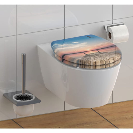 Schütte Toilet Seat With Soft-Close Quick Release Sunset Sky - Thomas 'Cocky' Hunter