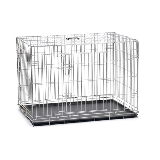 Karlie Dog Crate With 2 Doors Silver - Thomas 'Cocky' Hunter