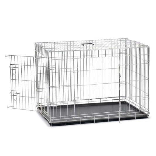 Karlie Dog Crate With 2 Doors Silver - Thomas 'Cocky' Hunter