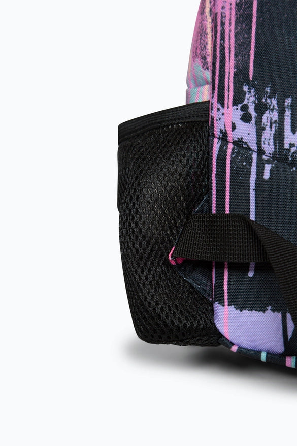 Hype Girls' Black Spray Paint V2 Iconic Backpack - Graffiti Design, Laptop Sleeve, 18L Capacity - Thomas 'Cocky' Hunter