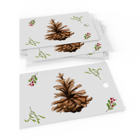 Christmas Fir Cones & Mistletoe Wrapping Paper • Vegan Ink - 100gsm