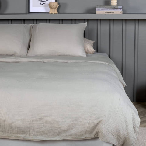 Venture Home Bed Set Mila Cotton Light Grey - Thomas 'Cocky' Hunter