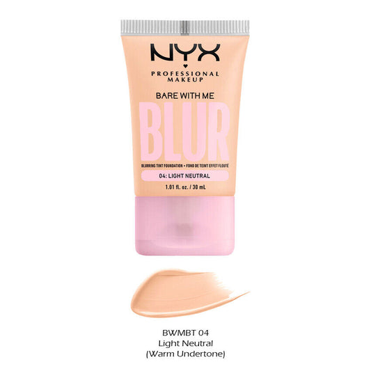 NYX Bare With Me Blur Foundation 30ml - 04 Light Neutral - Thomas 'Cocky' Hunter