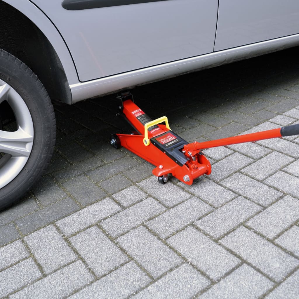 Carpoint Hydraulic Trolley Jack 2000 Kg Steel 4 Wheels - Thomas 'Cocky' Hunter