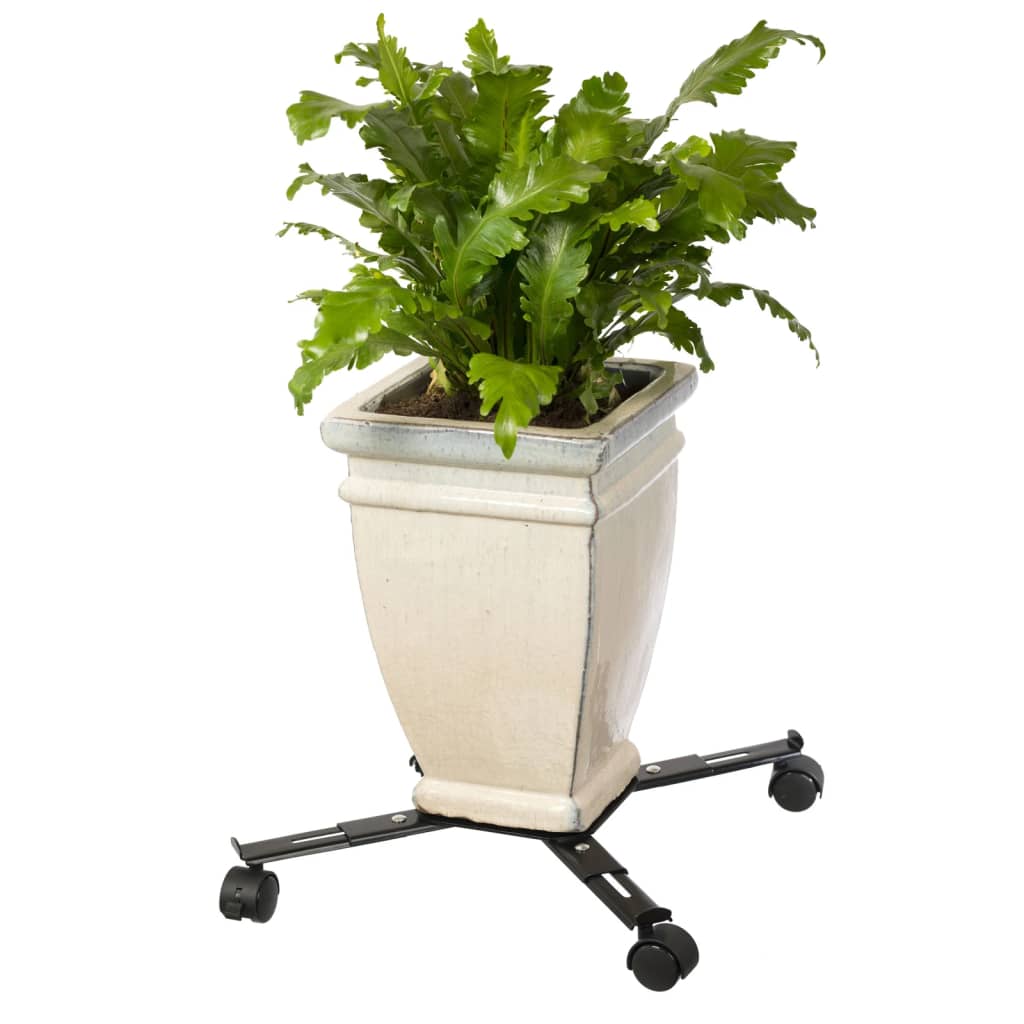 Nature Adjustable Plant Trolley 4-Armed Metal Black - Thomas 'Cocky' Hunter