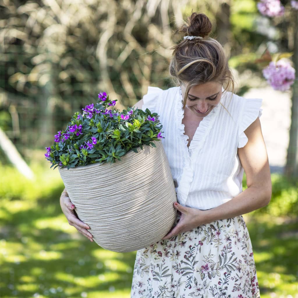 Capi Egg Planter Waste Rib 35X34 Cm Terrazzo Beige - Thomas 'Cocky' Hunter