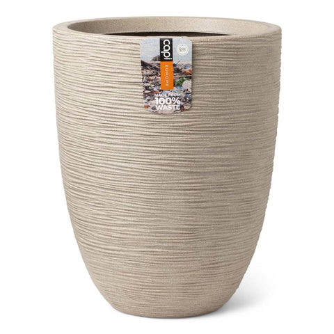 Capi Vase Elegant Low Waste Rib 46X58 Cm Terrazzo Beige - Thomas 'Cocky' Hunter