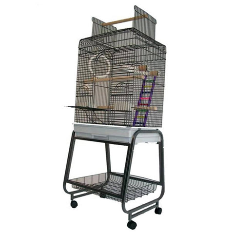 Strong Parrot Cage Villa Aurelia Silverstone Grey 56X43X154 Cm 93025 - Thomas 'Cocky' Hunter