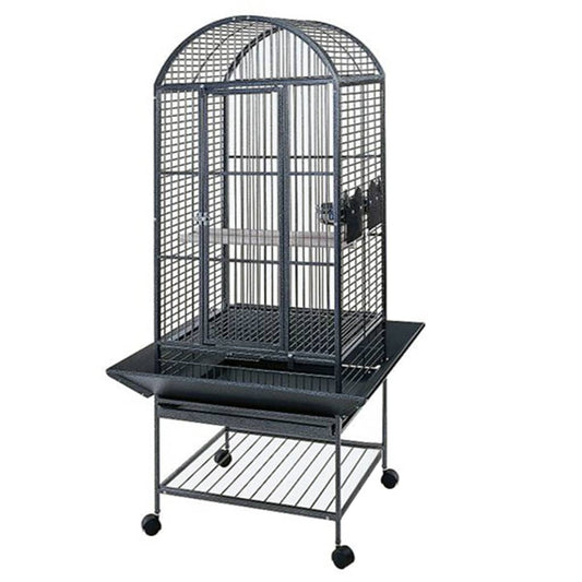 Strong Parrot Cage Villa Minerva Silverstone Grey 46X46X144 Cm 93017 - Thomas 'Cocky' Hunter