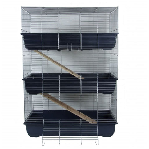 @Pet 3-Layer Rabbit Cage Blue 80X44X120 Cm 25034 - Thomas 'Cocky' Hunter