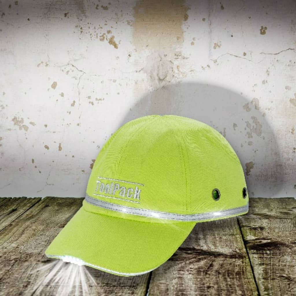 Toolpack Led Work Protective Cap Lime Green - Thomas 'Cocky' Hunter