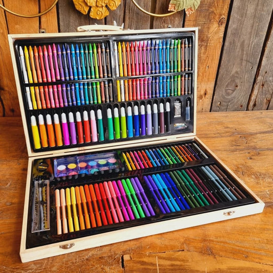 Artist 180-Piece Painting Art Set In Wooden Box - Thomas 'Cocky' Hunter