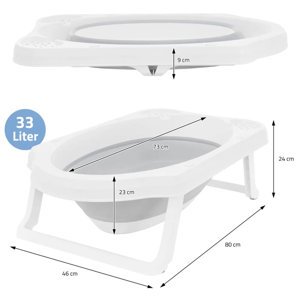 Bathroom Solutions Foldable Baby Bathtub White And Grey - Thomas 'Cocky' Hunter