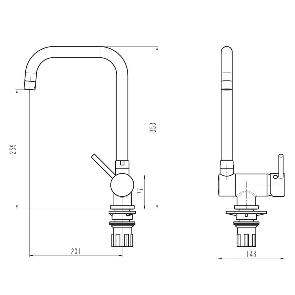 Eisl Kitchen Mixer Tap With Tiltable Spout Flexo Chrome - Thomas 'Cocky' Hunter