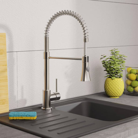 Eisl Kitchen Mixer Tap With Spiral Spring Pull-Out Spray Leon Nickel - Thomas 'Cocky' Hunter