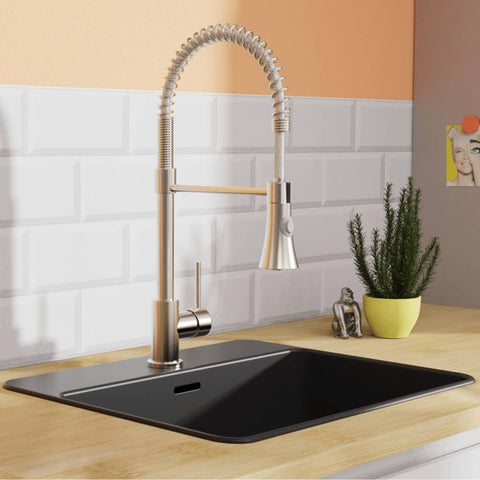 Eisl Kitchen Mixer Tap With Spiral Spring Pull-Out Spray Leon Nickel - Thomas 'Cocky' Hunter