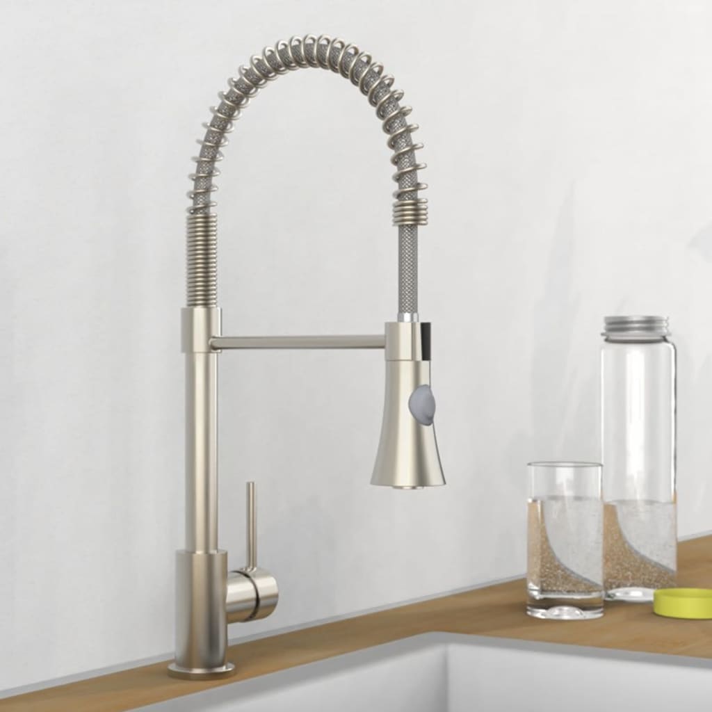 Eisl Kitchen Mixer Tap With Spiral Spring Pull-Out Spray Leon Nickel - Thomas 'Cocky' Hunter