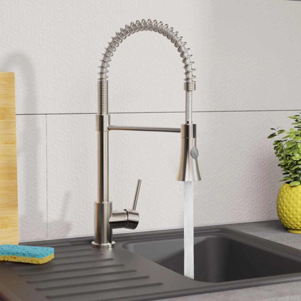 Eisl Kitchen Mixer Tap With Spiral Spring Pull-Out Spray Leon Nickel - Thomas 'Cocky' Hunter